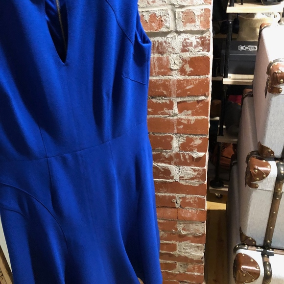 Royal Blue Cache Dress with Gold Accents - Size 10 - Picture 4 of 7